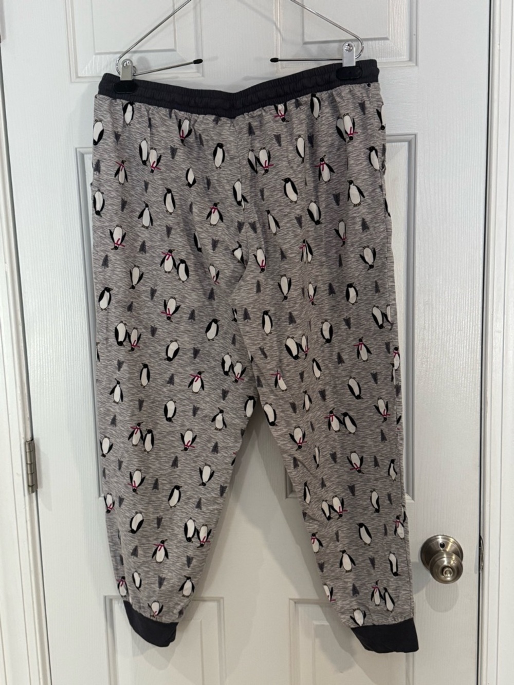 Secret Treasures Gray and Pink Penguin Print Pajama Pants - Picture 2 of 6